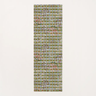 Textured Pointillism Grid Pattern Artwork Yogamat