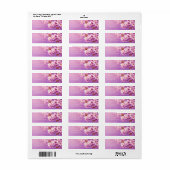 Textured Purple Pink Blossom Botanical Etiket (Full Sheet)