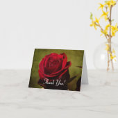 Textured Red Rose Note Card Kaart (Gele Bloem)