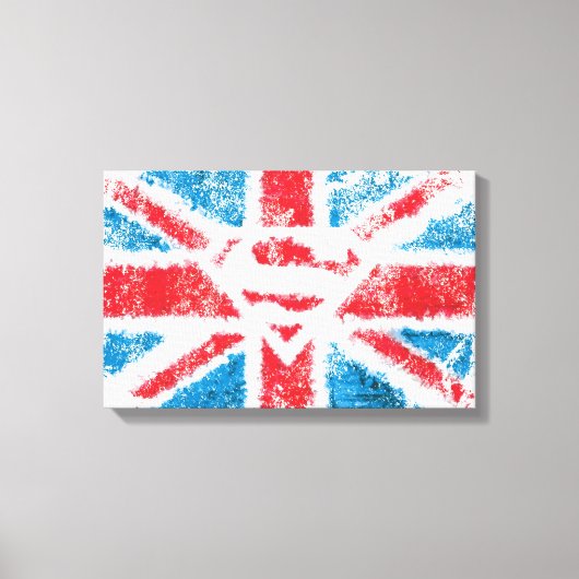 Textured S-Shield Over Flag Canvas Afdruk (Voorkant)