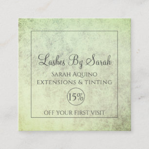Textured Sage Green Beauty Lash Extensions & Tint Kortingskaartje
