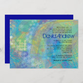 TEXTURED STARS Bar Bat Mitzvah Invitation Kaart (Voorkant / Achterkant)