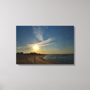 Textured Sunset door Shirley Taylor Canvas Afdruk