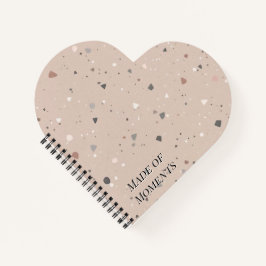 Textured Terrazzo Pattern | Mocha Mousse Elegance Notitieboek