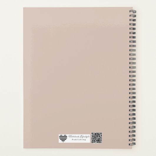 Textured Terrazzo Pattern | Mocha Mousse Elegance Planner (Achterkant)