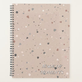 Textured Terrazzo Pattern | Mocha Mousse Elegance Planner