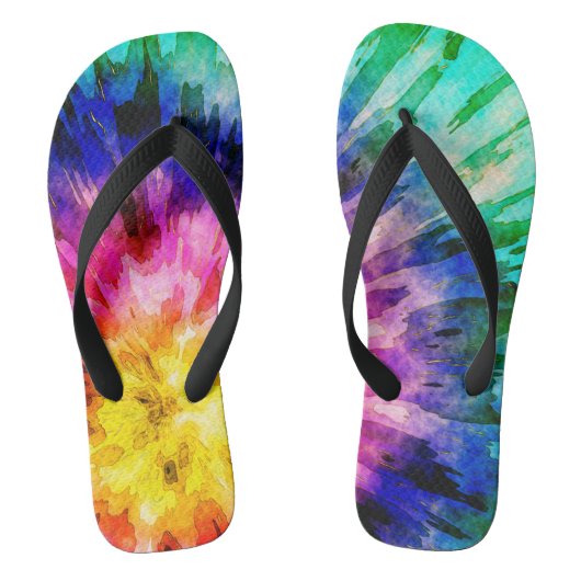 Textured Tie Dye Teenslippers (Voetbed)