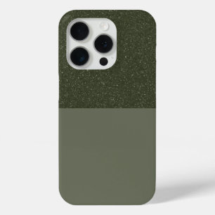 Textured Top Moss Green iPhone 15 Pro Hoesje Aange