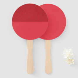 Textured Top Tomaat Rood Ronde Hand Fan (Custom) Handwaaier