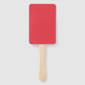 Textured Top Tomato Red Paddle Fan (Aangepast) Handwaaier (Achterkant)