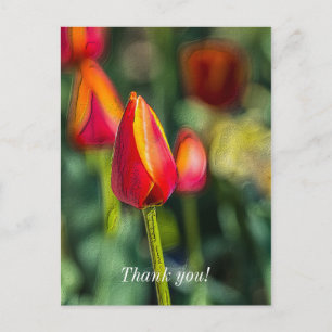 Textured Tulip Garden Bedankt Briefkaart