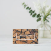 Textured Wood Handyman Carpentry Visitekaartje (Staand voorkant)