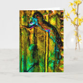 Textures Abstraites, carte (Fleur jaune)