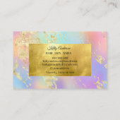 Textures d'or opale carte de visite en marbre (Dos)