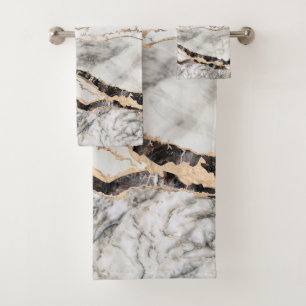Textures en marbre blanc et noir Abstrait