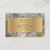 Textures or rose bleu marbre carte de visite (Dos)