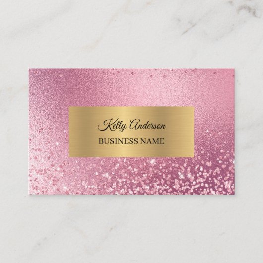 Textures or rose marbre carte de visite (Devant)