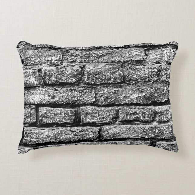 Textuur, brick, wall background. Brick texwit Accent Kussen (Voorkant)