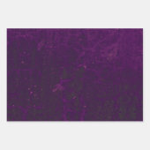 Textuur Deep Paars Groene Rustic  Grunge Inpakpapier Vel (Voorkant 3)