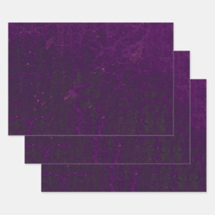 Textuur Deep Paars Groene Rustic Grunge Inpakpapier Vel