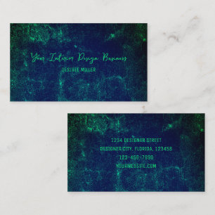 Textuur  donkergroen blauw grungepatroon visitekaartje