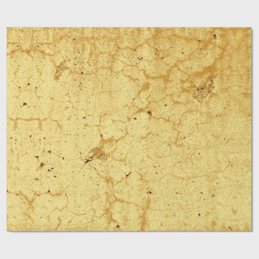 Textuur Geel  Antiek Rustic Decoupage Cadeaupapier (Vlak)