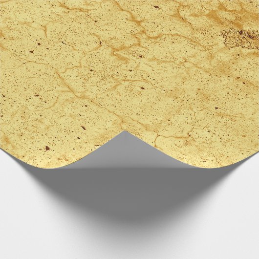 Textuur Geel  Antiek Rustic Decoupage Cadeaupapier (Hoek)