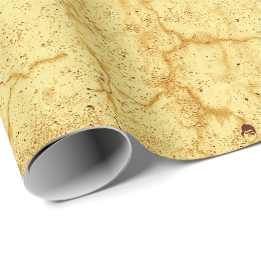 Textuur Geel Antiek Rustic Decoupage Cadeaupapier (Rol Hoek)