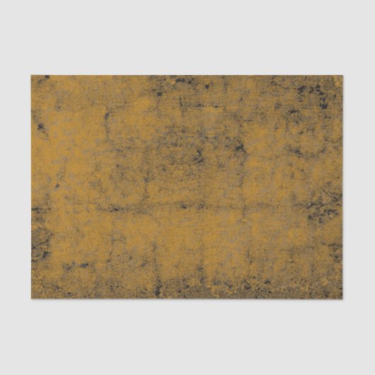 Textuur  Golden Yellow Black Grunge Tissuepapier (Voorkant)