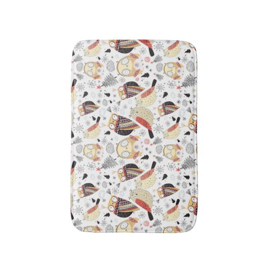 Textuur grappige uil badmat (Voorkant Verticaal)