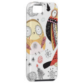Textuur grappige uil Case-Mate iPhone case (Back/Rechts)