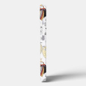 Textuur grappige uil Case-Mate iPhone case (Achterkant / Links)