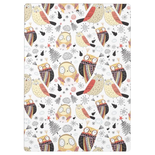 Textuur grappige uil klembord (Achterkant)