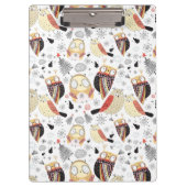 Textuur grappige uil klembord (Voorkant)