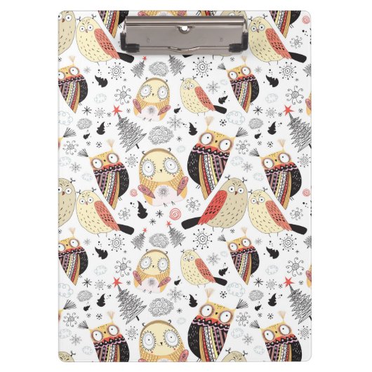 Textuur grappige uil klembord (Voorkant)