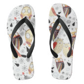 Textuur grappige uil teenslippers (Voetbed)