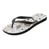 Textuur grappige uil teenslippers (Schuin)