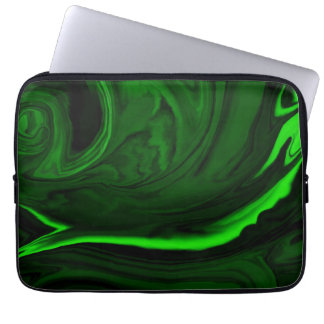 textuur groene collecties van malachietsteen laptop sleeve