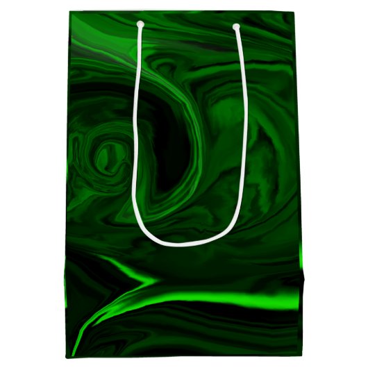 textuur groene collecties van malachietsteen medium cadeauzakje (Achterkant)