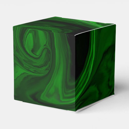 textuur groene malachite bedankdoosjes (Achterkant)