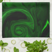 textuur groene malachite theedoek (Gevouwen)