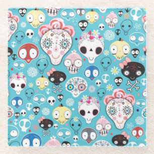 Textuur lachschedel glazen onderzetter