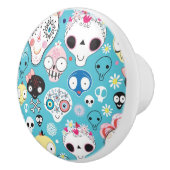 Textuur lachschedel keramische knop (Rechts)