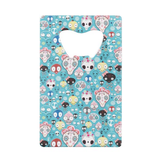 Textuur lachschedel kredietkaart flessenopener (Achterkant)