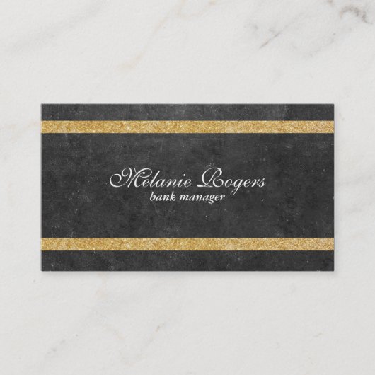 Textuur/leisteen en goud visitekaartje (Voorkant)