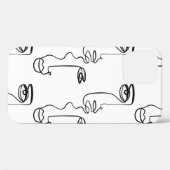 Textuur met abstract vlakken. One continuous line Case-Mate iPhone Case (Achterkant (horizontaal))