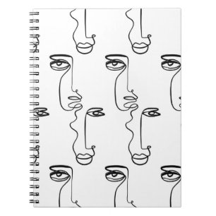 Textuur met abstract vlakken. One continuous line Notitieboek