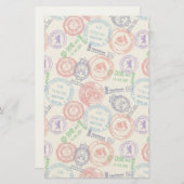 Textuur met echte stempels. briefpapier (Voorkant / Achterkant)