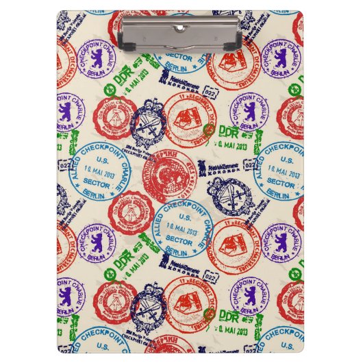 Textuur met echte stempels. klembord (Voorkant)