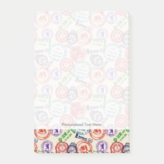 Textuur met echte stempels. post-it® notes (Voorkant)